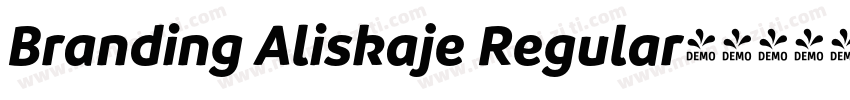 Branding Aliskaje Regular字体转换